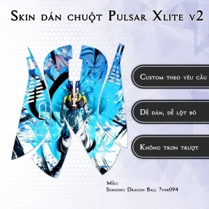 Skin dán chuột Pulsar Xlite Wireless v2 mẫu Songoku Dragon Ball 7vnr094