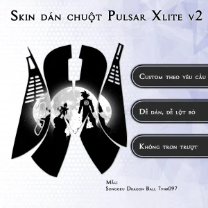 Skin dán chuột Pulsar Xlite Wireless v2 mẫu Songoku Dragon Ball 7vnr097