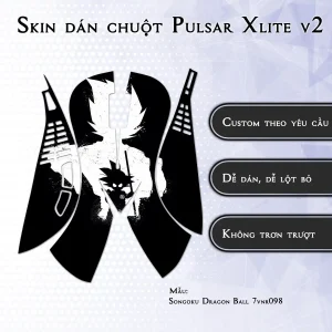 Skin dán chuột Pulsar Xlite Wireless v2 mẫu Songoku Dragon Ball 7vnr098