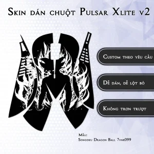 Skin dán chuột Pulsar Xlite Wireless v2 mẫu Songoku Dragon Ball 7vnr099