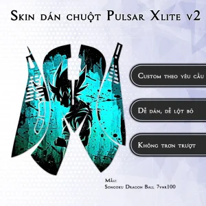 Skin dán chuột Pulsar Xlite Wireless v2 mẫu Songoku Dragon Ball 7vnr100