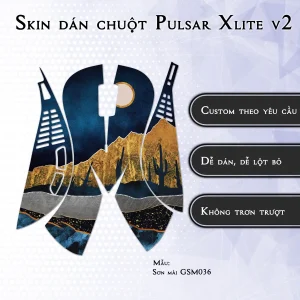 Skin dán chuột Pulsar Xlite Wireless v2 mẫu Sơn mài GSM036