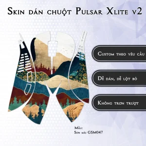 Skin dán chuột Pulsar Xlite Wireless v2 mẫu Sơn mài GSM047