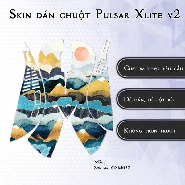 Skin dán chuột Pulsar Xlite Wireless v2 mẫu Sơn mài GSM052