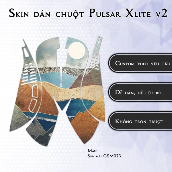 Skin dán chuột Pulsar Xlite Wireless v2 mẫu Sơn mài GSM073
