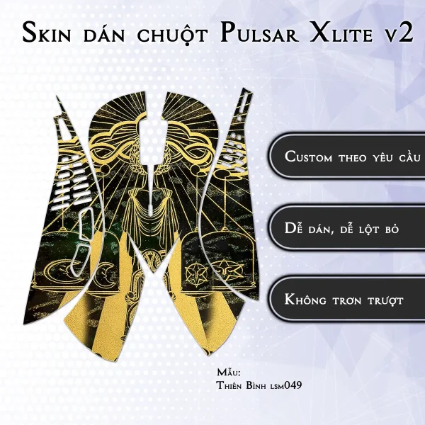 Skin dán chuột Pulsar Xlite Wireless v2 mẫu Thiên Bình lsm049