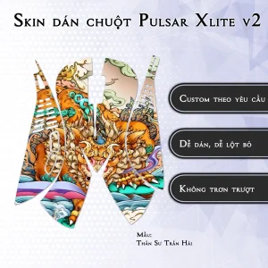 Skin dán chuột Pulsar Xlite Wireless v2 mẫu Thần Sư Trấn Hải