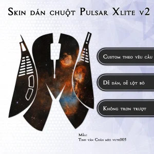 Skin dán chuột Pulsar Xlite Wireless v2 mẫu Tinh vân Chân mèo vutr005