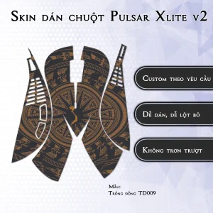 Skin dán chuột Pulsar Xlite Wireless v2 mẫu Trống đồng TD009