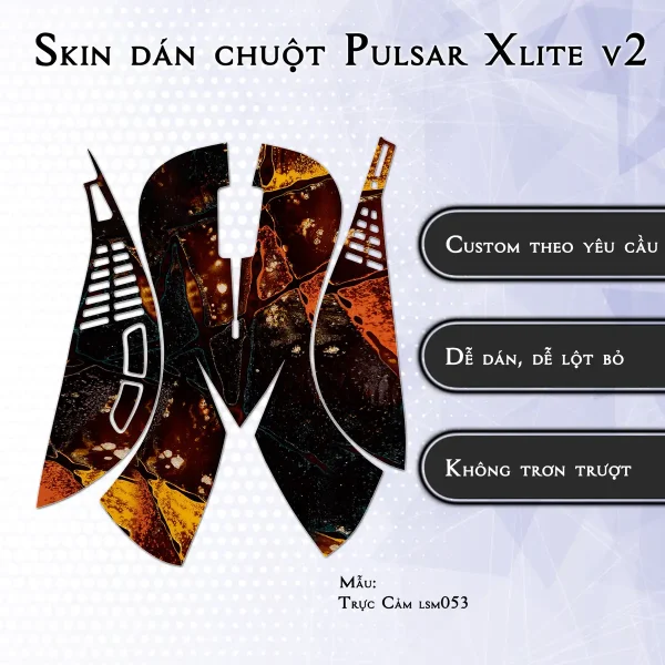 Skin dán chuột Pulsar Xlite Wireless v2 mẫu Trực Cảm lsm053